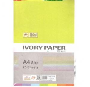 Lotus Ivory Paper 210 GSM, Size: A4, 25 sheets